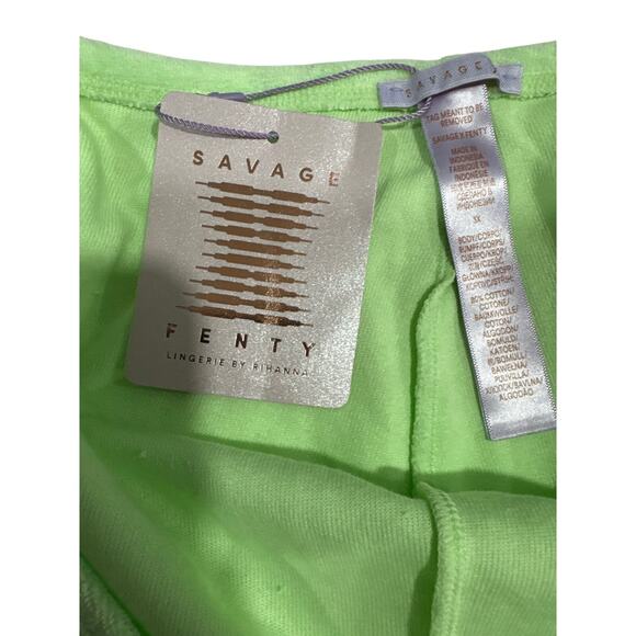 Savage X Fenty Mint Green Curvy Terry Side Tie Intimate Playwear - Size:  2X - Picture 3 of 7